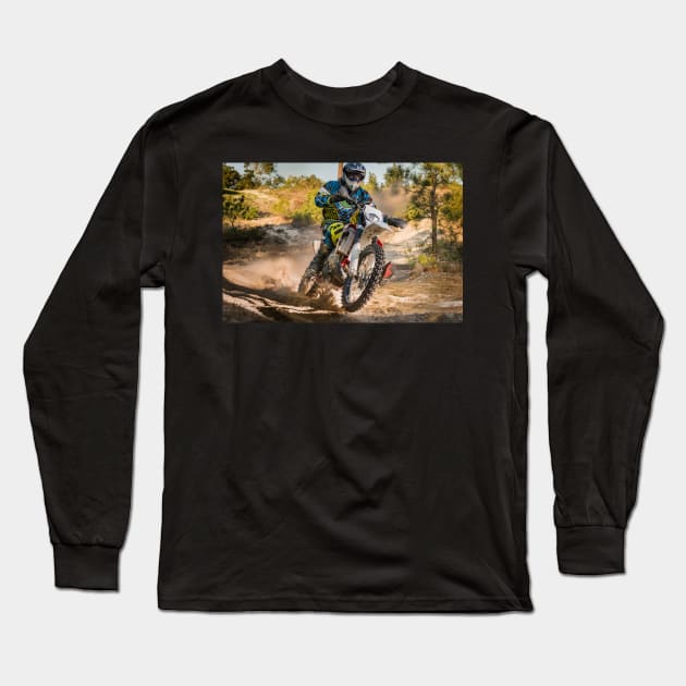 Enduro bike rider Long Sleeve T-Shirt by homydesign